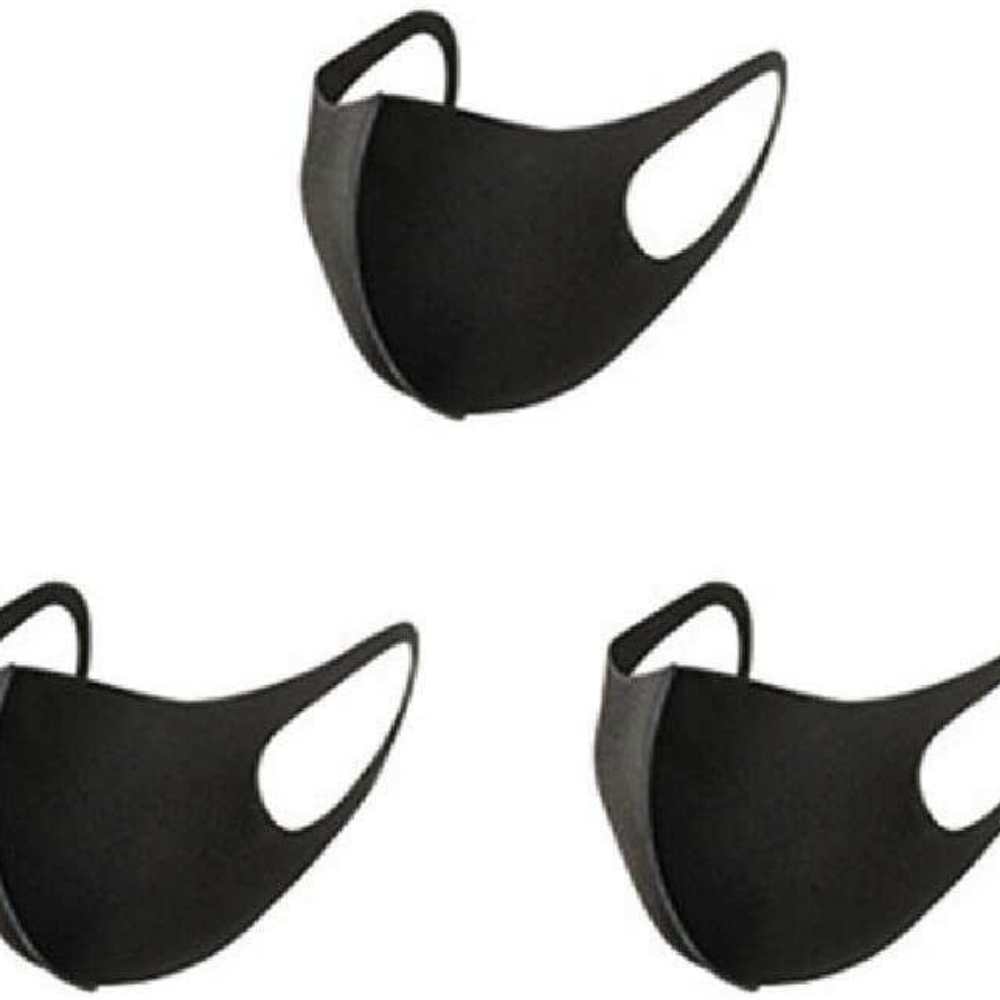 Reusesable face mask Black one size Adult non Medical